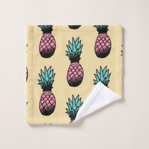 Nahtloses Muster niedlicher handgezogener Ananas Waschlappen