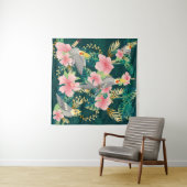 Nahtloses Muster niedlicher Kakatielpapagei sitzt Wandteppich (Beispiel (Horizontal))