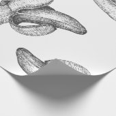Nahtloses Muster oder Hintergrund mit Banane. Geschenkpapier (Ecke)
