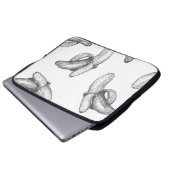 Nahtloses Muster oder Hintergrund mit Banane. Laptopschutzhülle (Vorne Knopf)