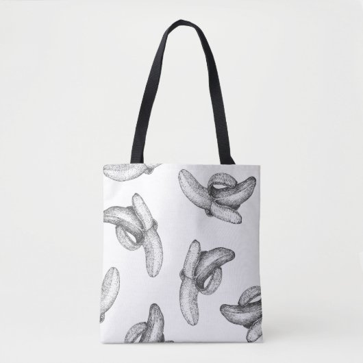 Nahtloses Muster oder Hintergrund mit Banane. Tasche (Vorderseite)