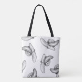 Nahtloses Muster oder Hintergrund mit Banane. Tasche (Rückseite)