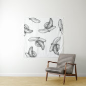 Nahtloses Muster oder Hintergrund mit Banane. Wandteppich (Beispiel (Horizontal))