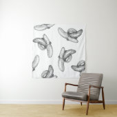 Nahtloses Muster oder Hintergrund mit Banane. Wandteppich (Beispiel)
