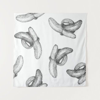 Nahtloses Muster oder Hintergrund mit Banane. Wandteppich