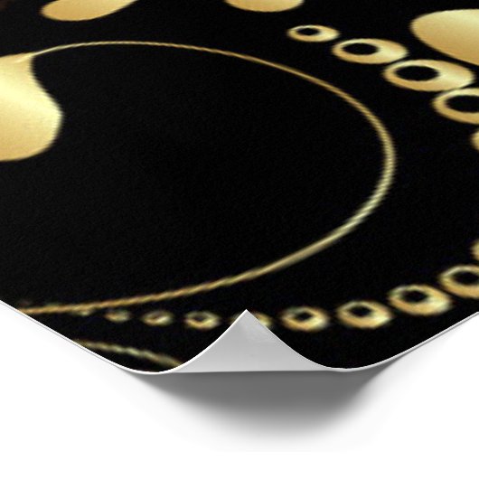 Nahtloses Muster ohne Blumen. Blüh ein 3D-Tapete.  Poster (Ecke)