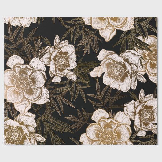 Nahtloses Muster ohne Blumen. Blume Geschenkpapier (Flach)