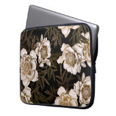 Nahtloses Muster ohne Blumen. Blume Laptopschutzhülle (Vorderseite Links)