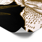 Nahtloses Muster ohne Blumen. Blume Poster (Ecke)