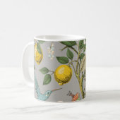 Nahtloses Muster ohne Blumen. Botanische Tapete. P Kaffeetasse (Vorderseite Links)