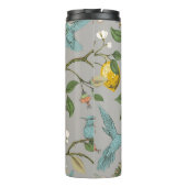 Nahtloses Muster ohne Blumen. Botanische Tapete. P Thermosbecher (Rückseite)