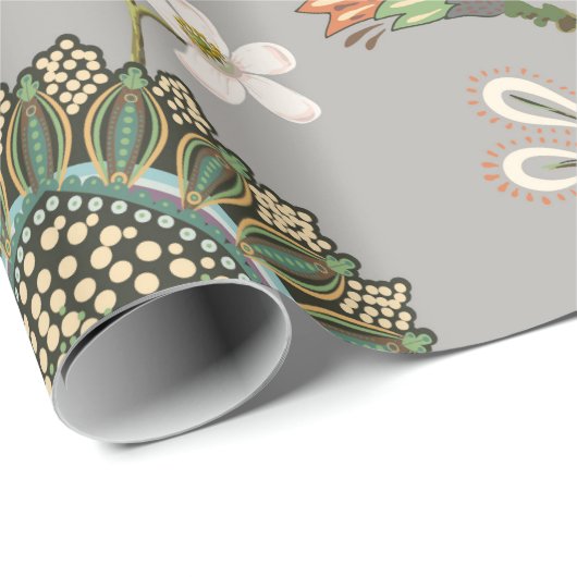 Nahtloses Muster ohne Blumen. Botanisches Packpapi Geschenkpapier (Rolleneckpunkt)