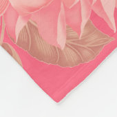Nahtloses Muster ohne Blumen. Gartenrosa Blume Fleecedecke (Ecke)