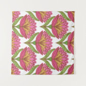 Nahtloses Muster ohne Blumen. Hellrote Blume Wandteppich (Vorderseite (Horizontal))