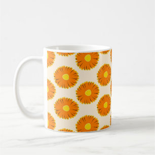 Nahtloses Muster ohne Blumen. nahtloses Muster mit Kaffeetasse