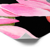 Nahtloses Muster ohne Blumen. Rosa Cyclamen abgesc Poster (Ecke)