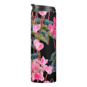 Nahtloses Muster ohne Blumen. Rosa Cyclamen abgesc Thermosbecher (Nach rechts gedreht)