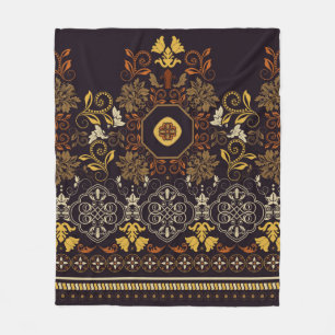 Nahtloses Muster ohne Blumen. Vintage indianische  Fleecedecke