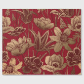 Nahtloses Muster ohne Blumen. Vintager Federhinter Geschenkpapier (Flach)