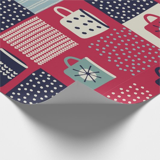 Nahtloses Muster, Patchwork mit handgezogenen Bech Geschenkpapier (Ecke)