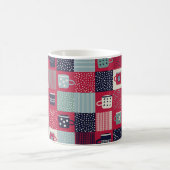 Nahtloses Muster, Patchwork mit handgezogenen Bech Kaffeetasse (Mittel)