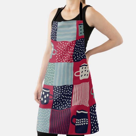 Nahtloses Muster, Patchwork mit handgezogenen Bech Schürze (InSitu)