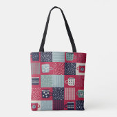 Nahtloses Muster, Patchwork mit handgezogenen Bech Tasche (Rückseite)