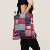 Nahtloses Muster, Patchwork mit handgezogenen Bech Tasche (Von Nahem)