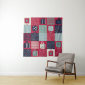 Nahtloses Muster, Patchwork mit handgezogenen Bech Wandteppich (Beispiel (Horizontal))