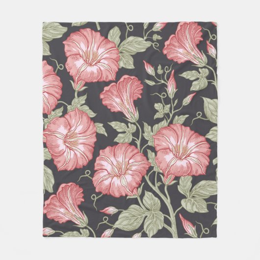 Nahtloses Muster. Petunia Wildblumen Set. Beautif Fleecedecke (Vorderseite)
