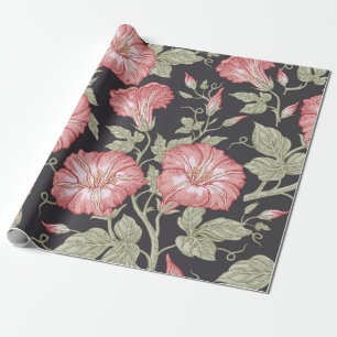 Nahtloses Muster. Petunia Wildblumen Set. Beautif Geschenkpapier