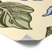 Nahtloses Muster. Petunia Wildblumen Set. Beautif Poster (Ecke)