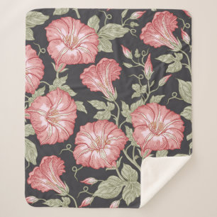 Nahtloses Muster. Petunia Wildblumen Set. Beautif Sherpadecke