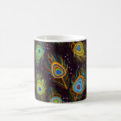 Nahtloses Muster "Pfauenfedern" Kaffeetasse (Mittel)