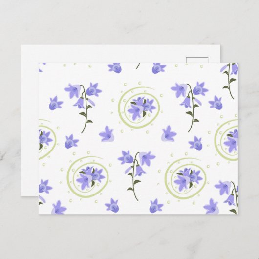 Nahtloses Muster Postkarte (Vorne/Hinten)