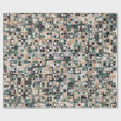 Nahtloses Muster. Quadrate bilden ein farbiges Bil Geschenkpapier (Flach)