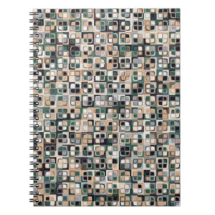 Nahtloses Muster. Quadrate bilden ein farbiges Bil Notizblock