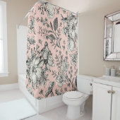 Nahtloses Muster. Realistischer, blühender abgesch Duschvorhang (Beispiel)