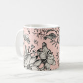 Nahtloses Muster. Realistischer, blühender abgesch Kaffeetasse (Vorderseite Links)
