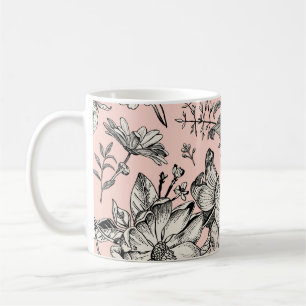Nahtloses Muster. Realistischer, blühender abgesch Kaffeetasse