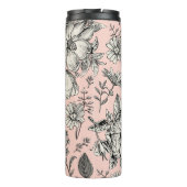 Nahtloses Muster. Realistischer, blühender abgesch Thermosbecher (Rückseite)