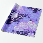 Nahtloses Muster. Retro-Stil lockig dekoriert Geschenkpapier (Ungerollt)