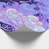 Nahtloses Muster. Retro-Stil lockig dekoriert Geschenkpapier (Ecke)