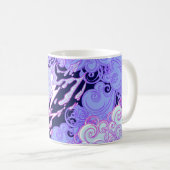 Nahtloses Muster. Retro-Stil lockig dekoriert Kaffeetasse (VorderseiteRechts)