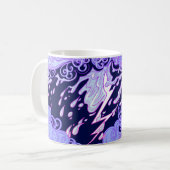 Nahtloses Muster. Retro-Stil lockig dekoriert Kaffeetasse (Vorderseite Links)