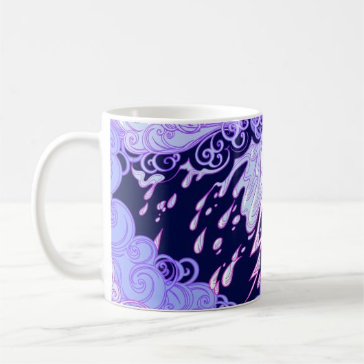 Nahtloses Muster. Retro-Stil lockig dekoriert Kaffeetasse (Links)