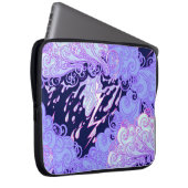 Nahtloses Muster. Retro-Stil lockig dekoriert Laptopschutzhülle (Vorne Rechts)