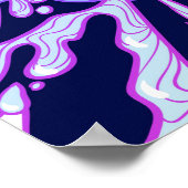 Nahtloses Muster. Retro-Stil lockig dekoriert Poster (Ecke)