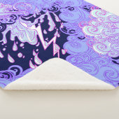 Nahtloses Muster. Retro-Stil lockig dekoriert Sherpadecke (3/4)