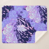 Nahtloses Muster. Retro-Stil lockig dekoriert Sherpadecke (Vorderseite (Horizontal))